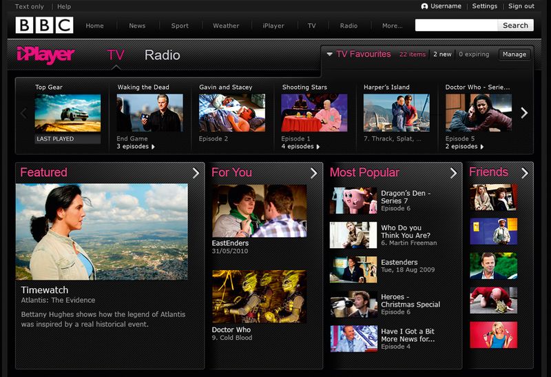 Samsung app for iPlayer
